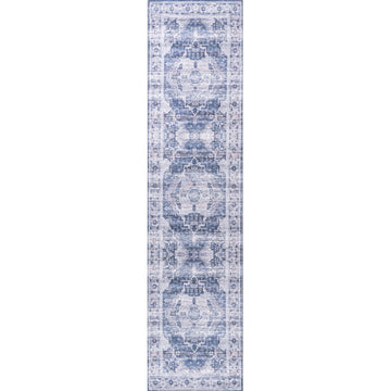 Alanya Ornate Medallion Washable Area Rug